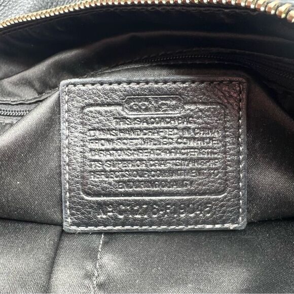 Coach Dark Denim Pebbled Leather Shoulder Bag - Picture 7 of 11